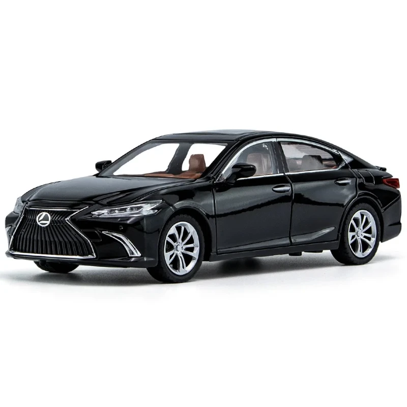 Coche fundido a presión a escala 1:24 Toyota TNGA Lexus Es300, modelo de Metal con luz y sonido, colección de juguetes para niños, regalos