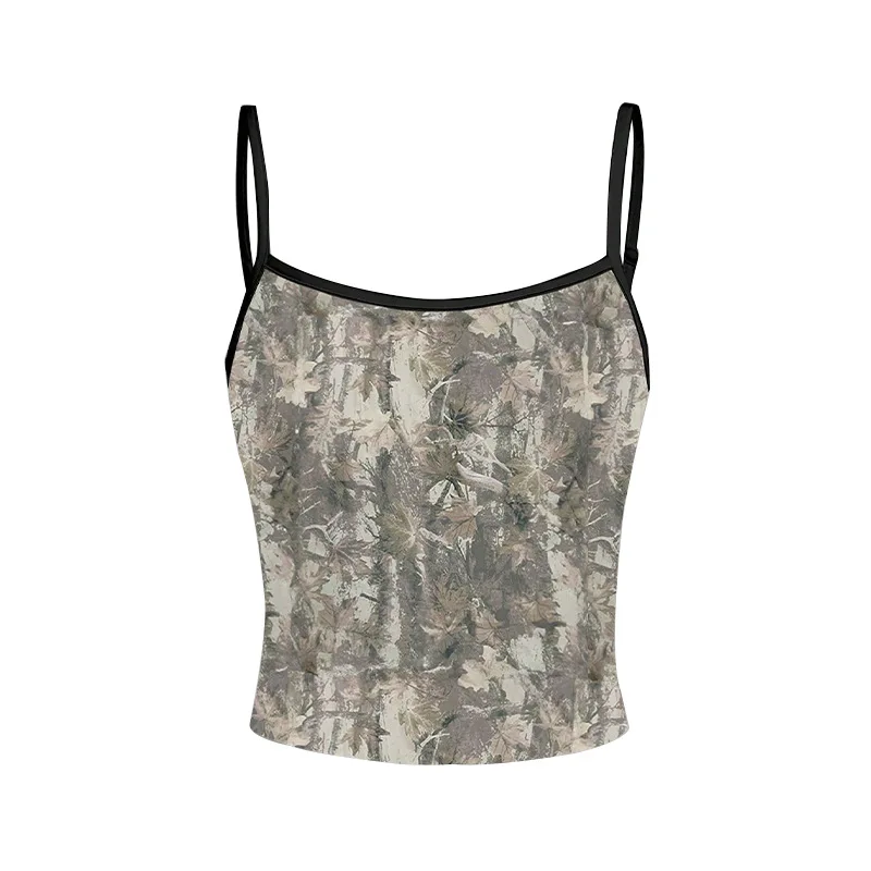 Top Sexy con tirantes para mujer, ropa interior Csole de Color Retro Faion, tejido Regular fino, producción china, verano 2025