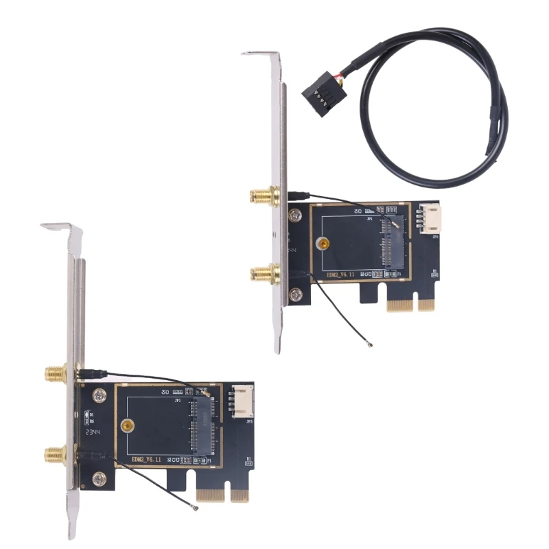 

Metal Constructions M.2 to Standard PCIex4x8x16 Slot M.2 Expansion WiFi Card Adapters for Desktop M.2 to PCIe Converters