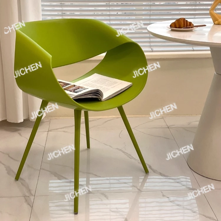 

JC Nordic Креативные удобные пластиковые обеденные стулья Дизайнерская спальня Домашняя спинка Настольный стул Простые стулья для отдыха в ресторане