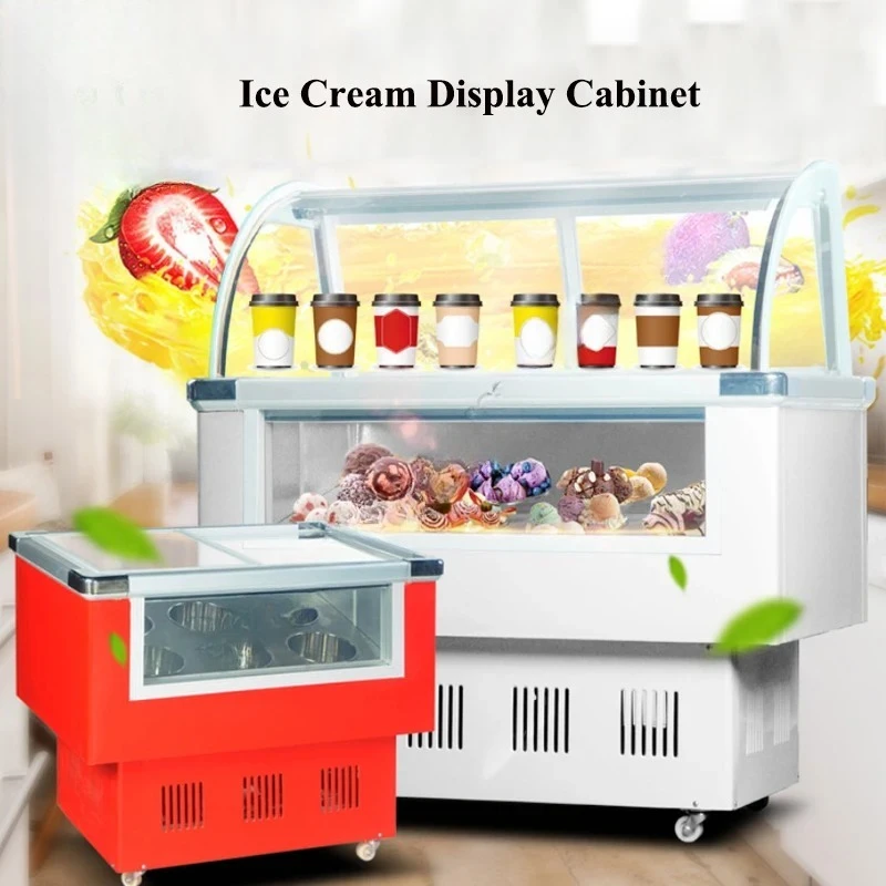 

Display Cabinet Minimum -18℃ Yogurt Freezer Commercial Ice Cream Freezer Cold Drink Popsicle Ice Product Display Cabinet