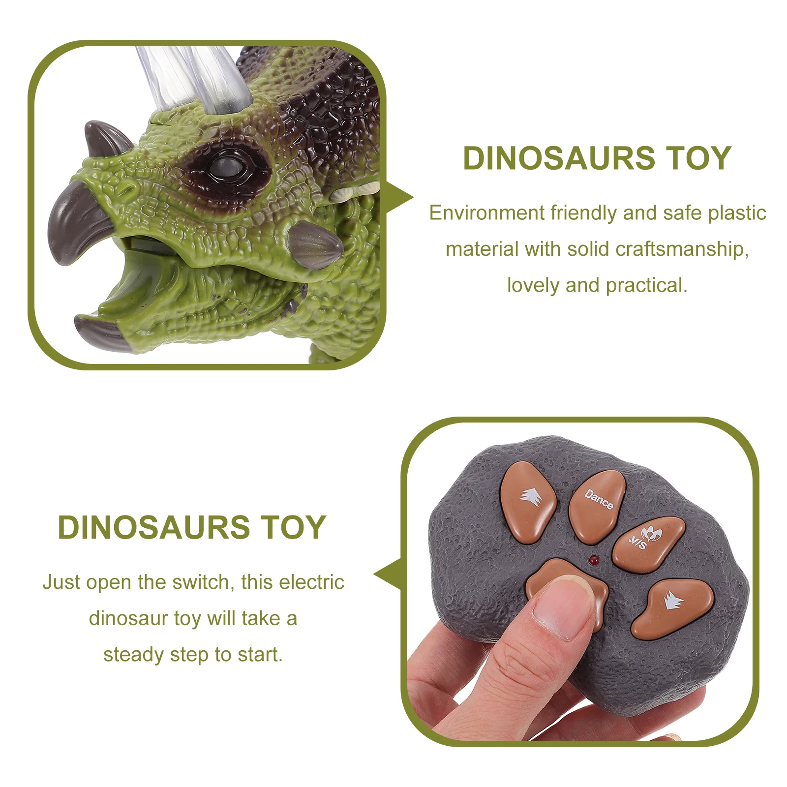 Remote Control Dinosaur Walking Dinosaurs Toy Toys Triceratops Model Electric Child