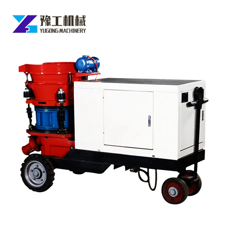 Air Motor Driven Concrete Shotcrete Pump Construction 9m3/h Cyclone Gunite Machine