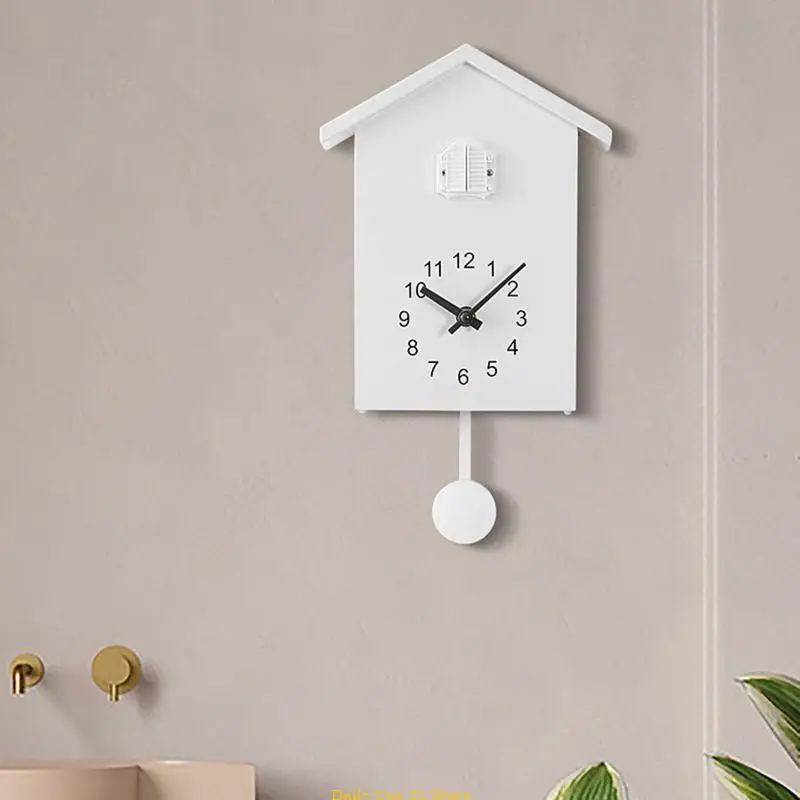 

Modern Cuckoo Wall Clock Telling for Time Hanging Clock Timer Bird House Art Home Office Decoration