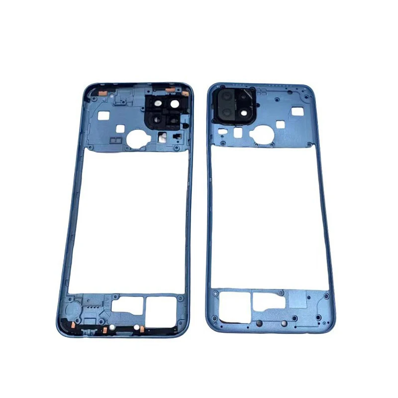 Rear Door Housing For OPPO A15 A15s CPH2179 CPH2185 Back Battery Cover Middle Frame with Camera lens Replacement