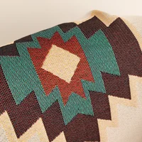 Aztec Blanket, Oversized Boho Throw Blanket with Fringe, Southwestern Geometric Tapestry Vintage Woven Throw Blankets, Double-Si 5