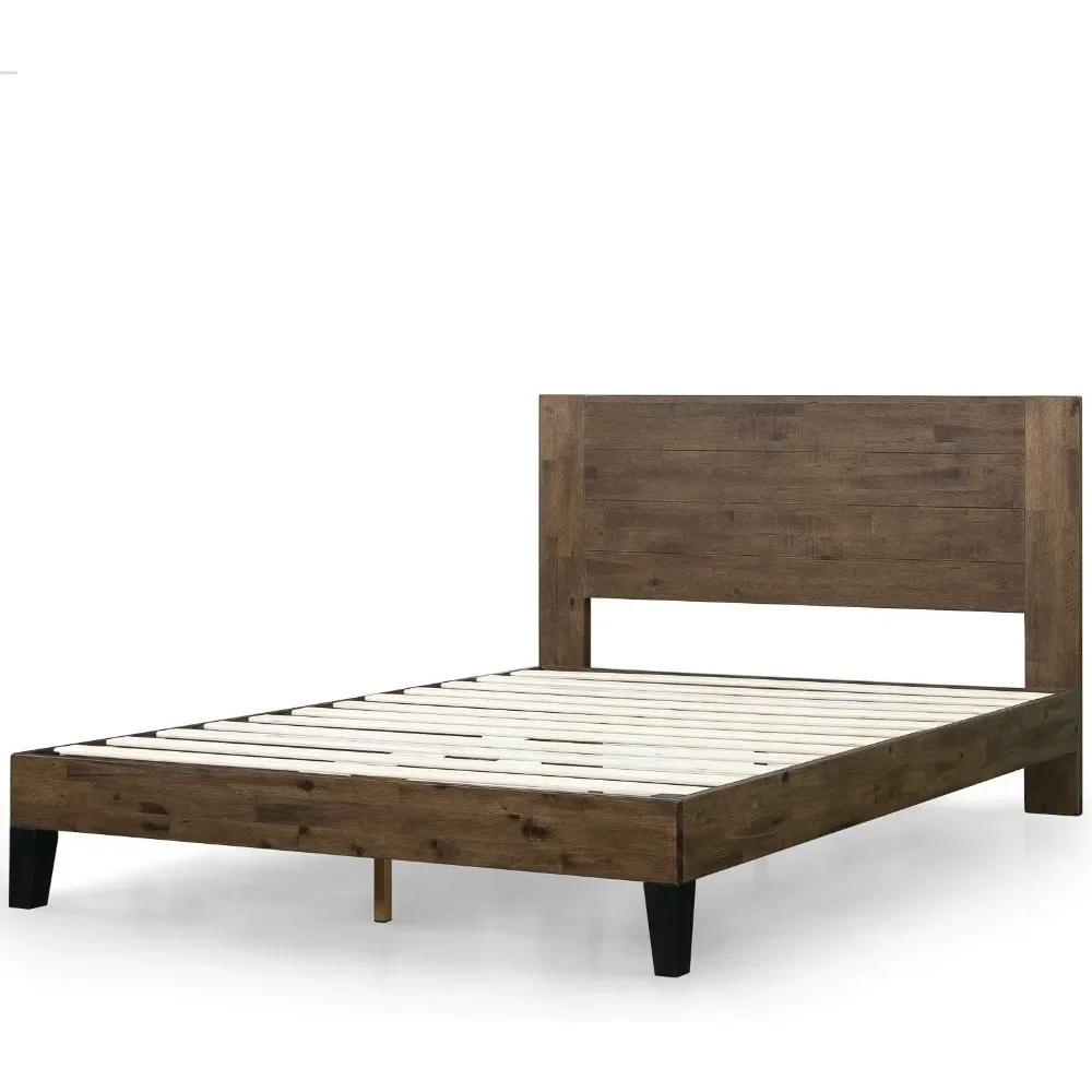 

Tonja Wood Platform Bed Frame with Headboard, Mattress Foundation with Wood Slat Support, No Box Spring Needed, Easy Assem