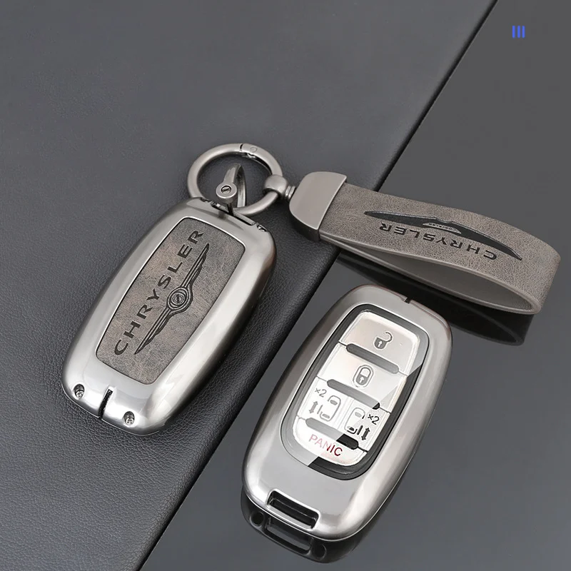 Funda de cuero para llave de coche, carcasa protectora para Chrysler Voyager Pacifica Touring Limited 2017-2024, accesorios para automóviles