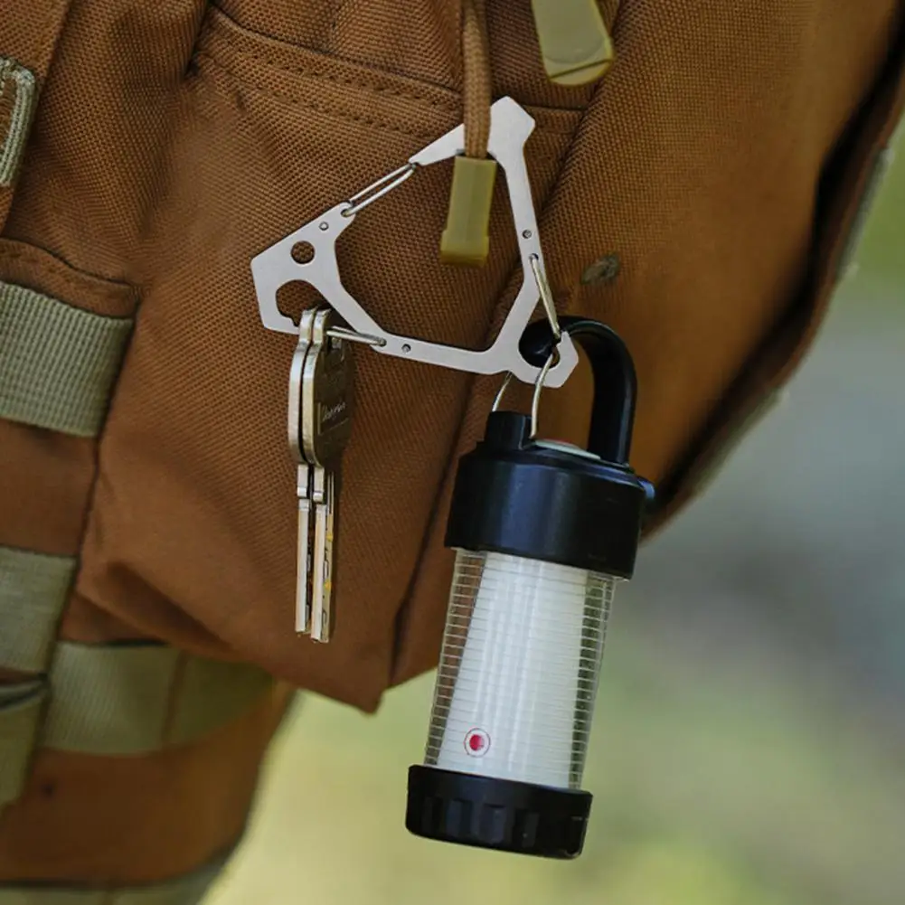 Driehoek Karabijnhaak Heavy Duty Roestvrijstalen Karabijnhaak Voor Kamperen Wandelvissen Draagbaar Multifunctioneel Voor Backpacken