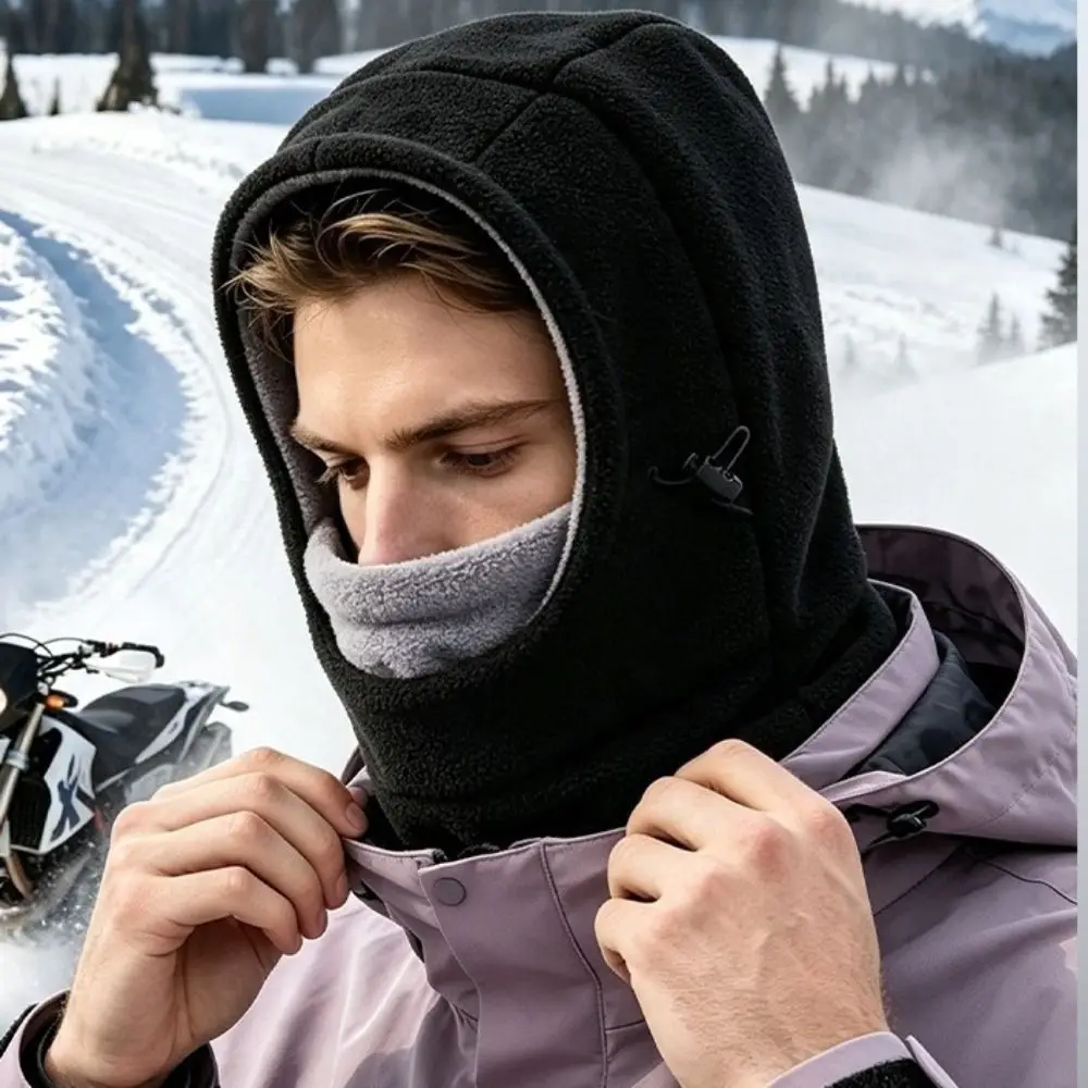 Warm Accessory Windproof Winter Balaclava Hat Warm Lightweight Winter Face Mask Solid Color Full Coverage Cycling Hat Skiing