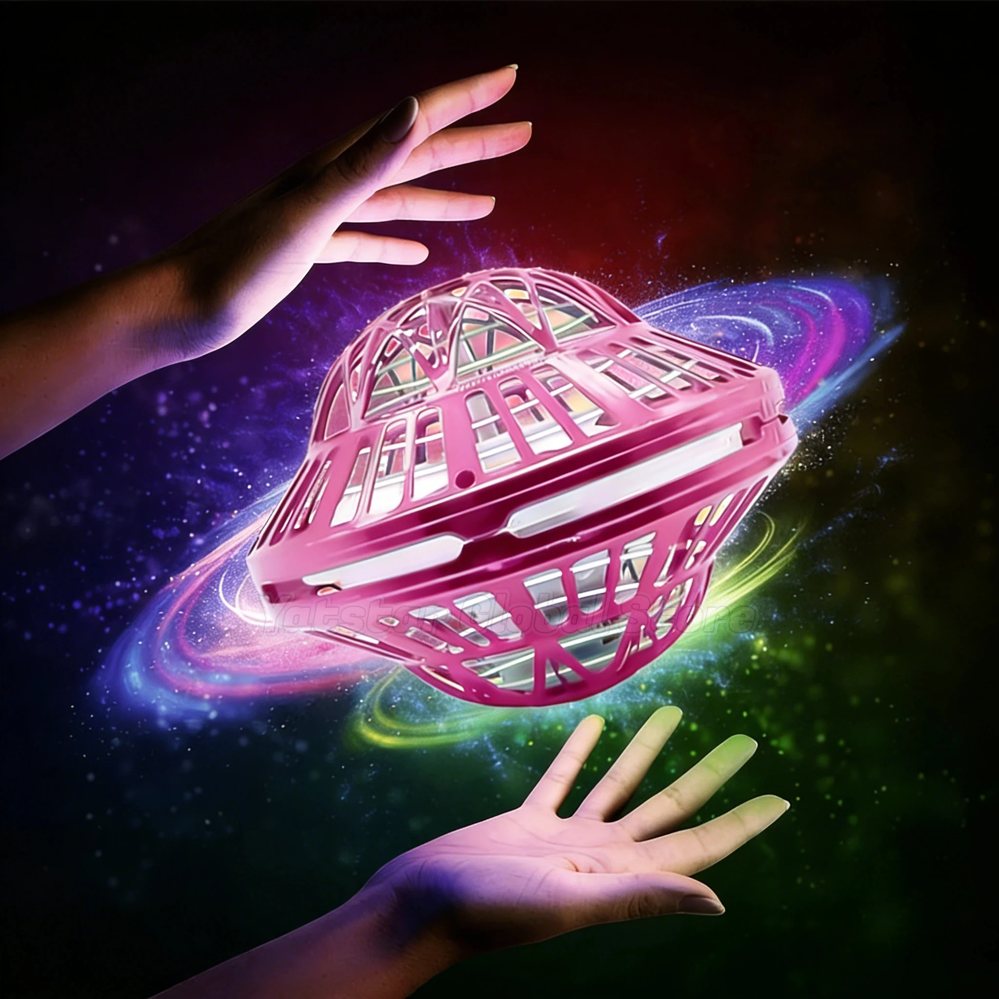 

UFO Intelligent Sensing Flying Ball – Hovering Saucer Floating Ball Fingertip Gyroscope, Children's Black Technology Toy