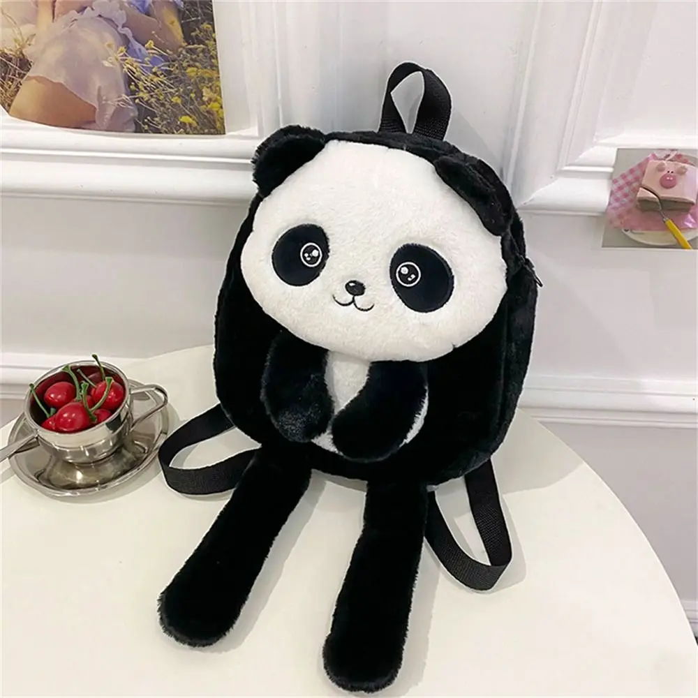 Bookbag Animals Panda Plush Shoulder Bag Kindergarten Plush Toy Baby School Bag Cute Cartoon Preschool Plush Backpack Toddler