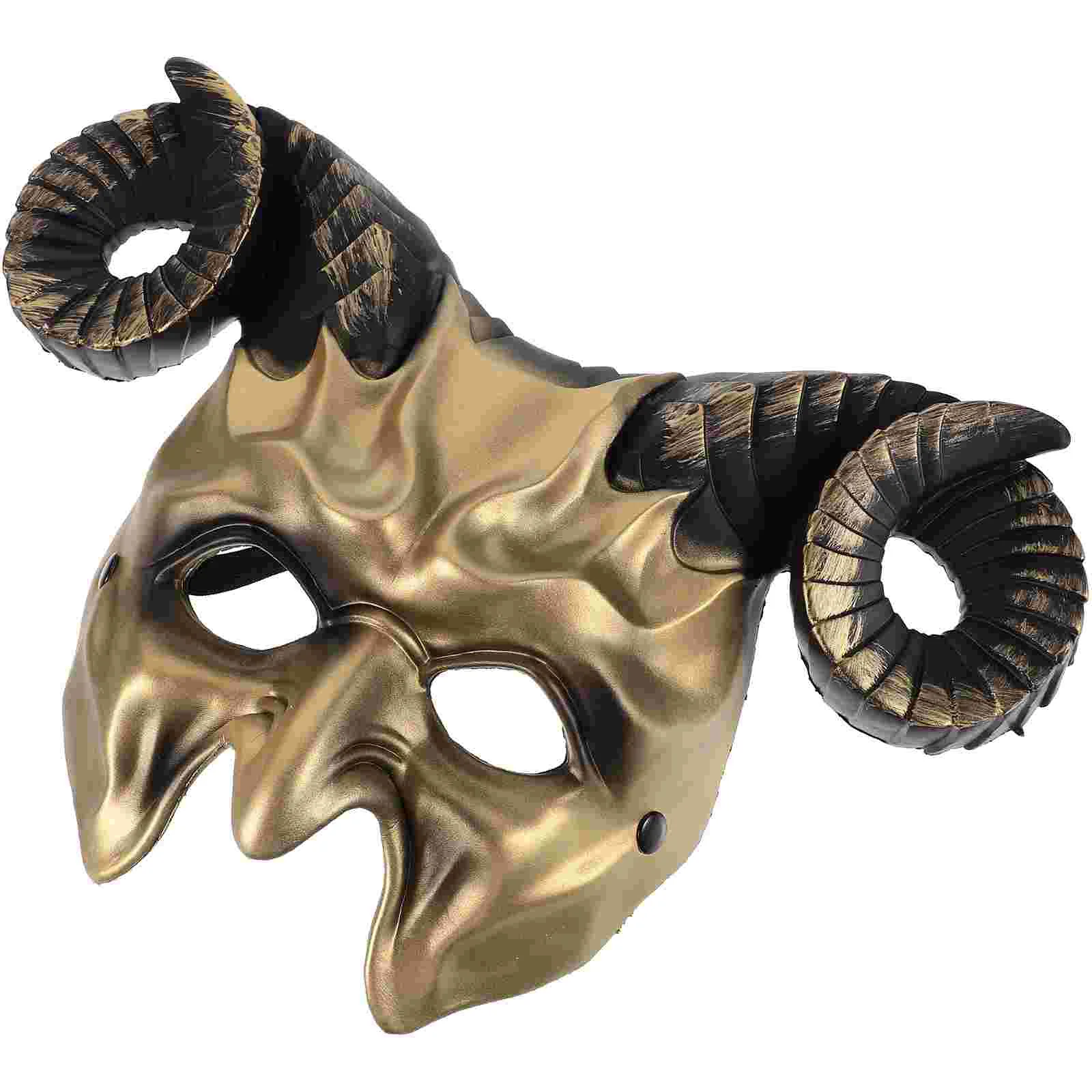 Headgear Halloween Horn Mask Lovers Ski for Men Sheep Horns Plastic Costumes Party Prop