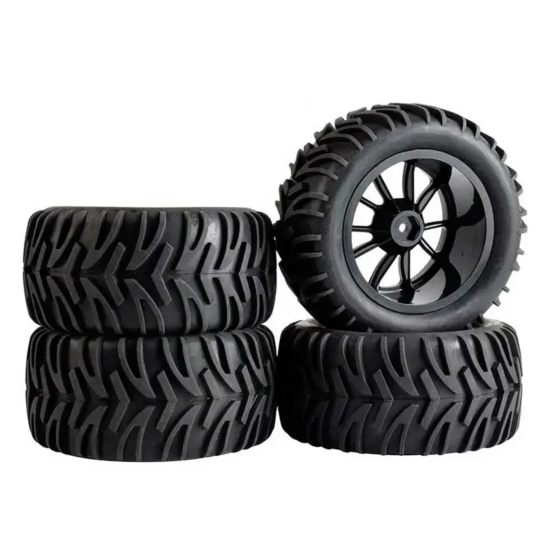 

4pcs 1/10 Off-Road Car Truck Tires 55*120MM Plastic Wheel Rim Rubber Tyre for HSP HPI 94108 94111 94188