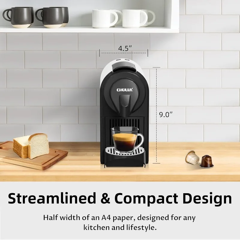 Bafè-Pro Espresso Machine, Mini Espresso Machine for Nespresso Original Capsules, Single Serve Coffee Machine for Home Espresso