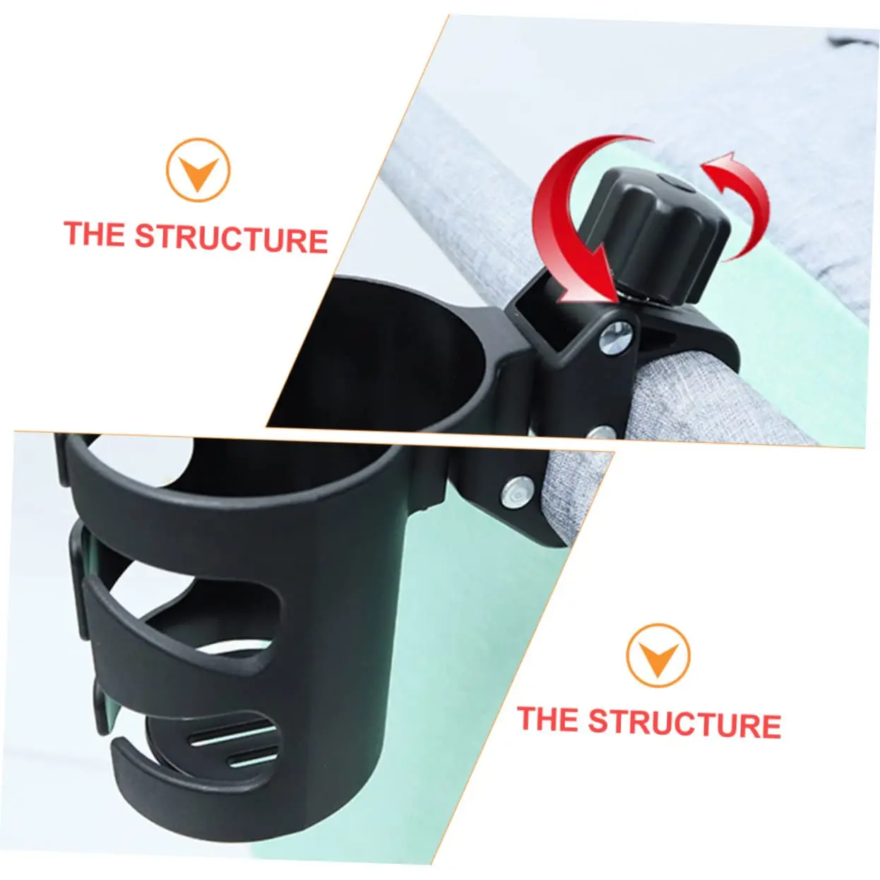 New Baby Stroller Cup Baby Stroller Cup Holder Universal 360 Rotatable Drink Bottl