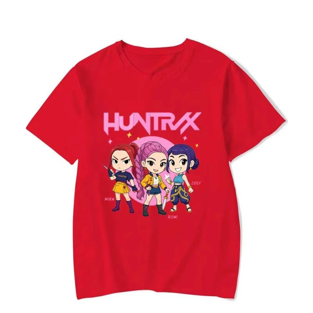 

Лидер продаж, хит продаж Kpop Demon Hunters Mira Rumi Zoey, мужская и женская футболка с принтом, унисекс, повседневный топ, летние футболки с короткими рукавами в стиле Харадзюку