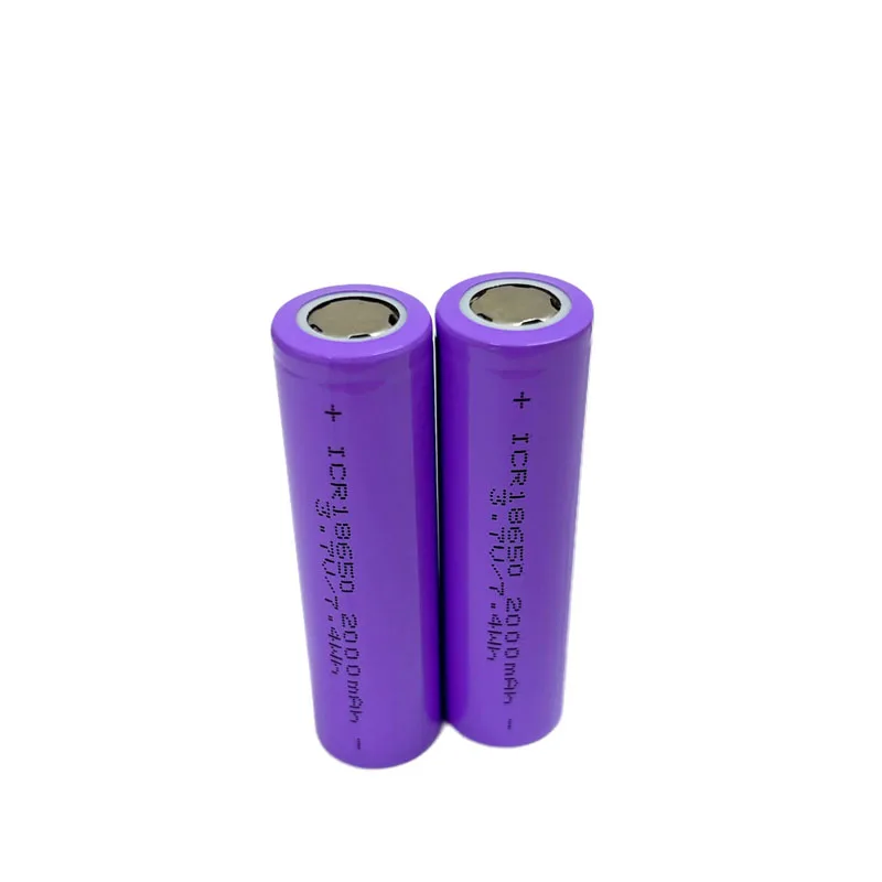 2000mAh ICR18650 بطارية قابلة للشحن مع شاحن 3.7VLi-ion بطاريات للمؤشر الكهربائي جرس الباب مصباح يدوي بطارية ليثيوم