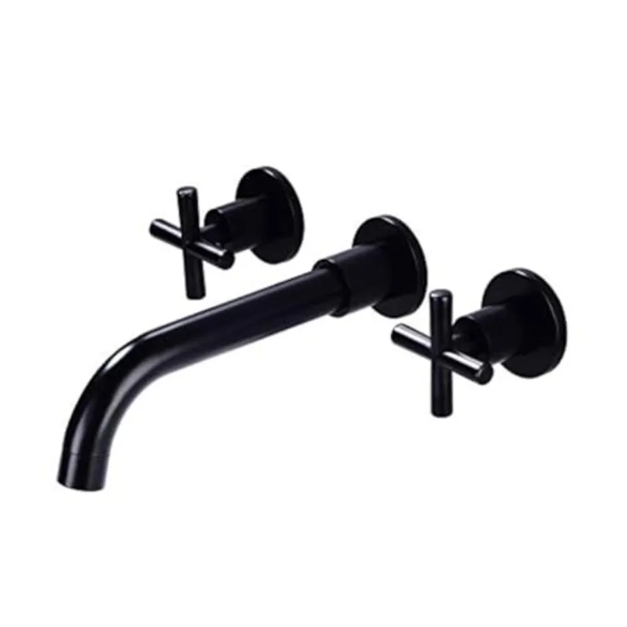 

Wall Mounted 2-Handle Shower Faucet 208mm Reach Drip-Free Ceramic Disc Cartridge System