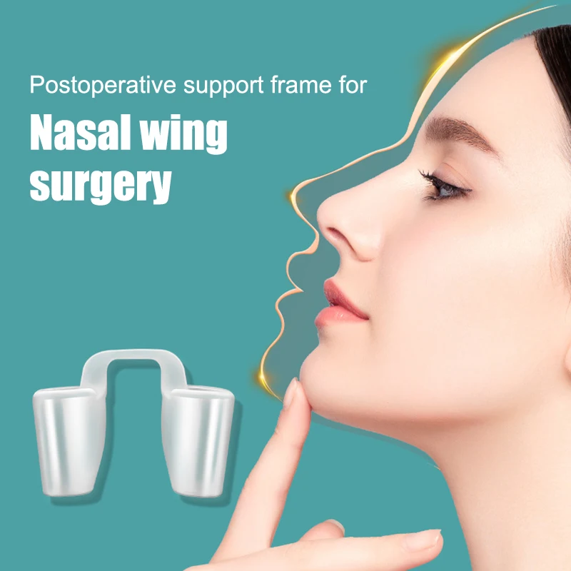 Soporte de fosa nasal de rinoplastia postoperatoria, moldeador de silicona, fijador de corrección de nariz torcida, Clip de Nariz de Gel de sílice, herramienta de belleza