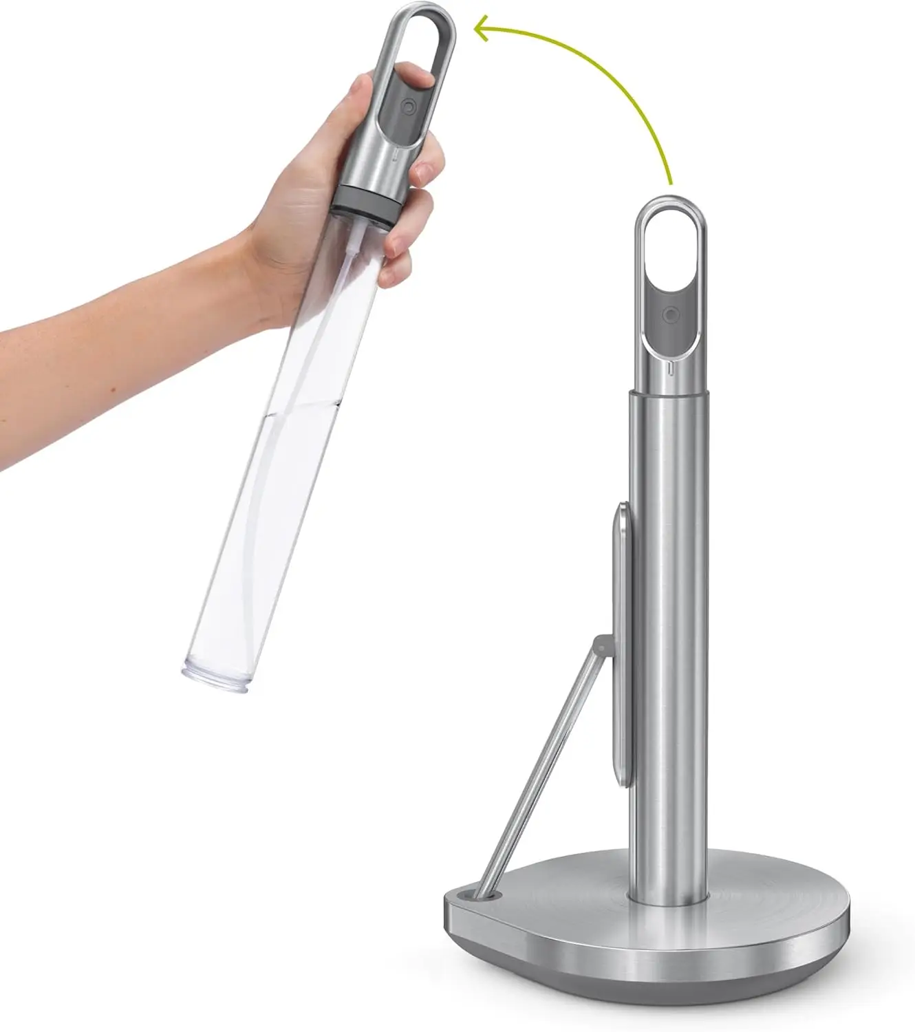 

Stainless Steel Paper Towel Holder with Spray Pump for Easy Cleaning