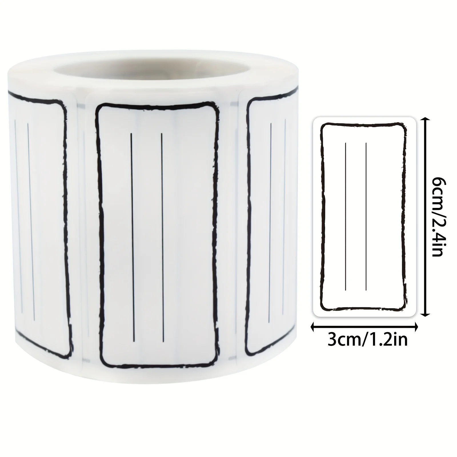 500Pcs 1.2In*2.4In Black Border Square Label Stickers, Waterproof, Tear-Resistant, Easy to Remove, Jam Kitchen Supplies Labels, Writable Jam Label Stickers, Refrigerator Label Stickers, DIY Jam Jar Date Classification, Kitchen Supplies, Universal Type