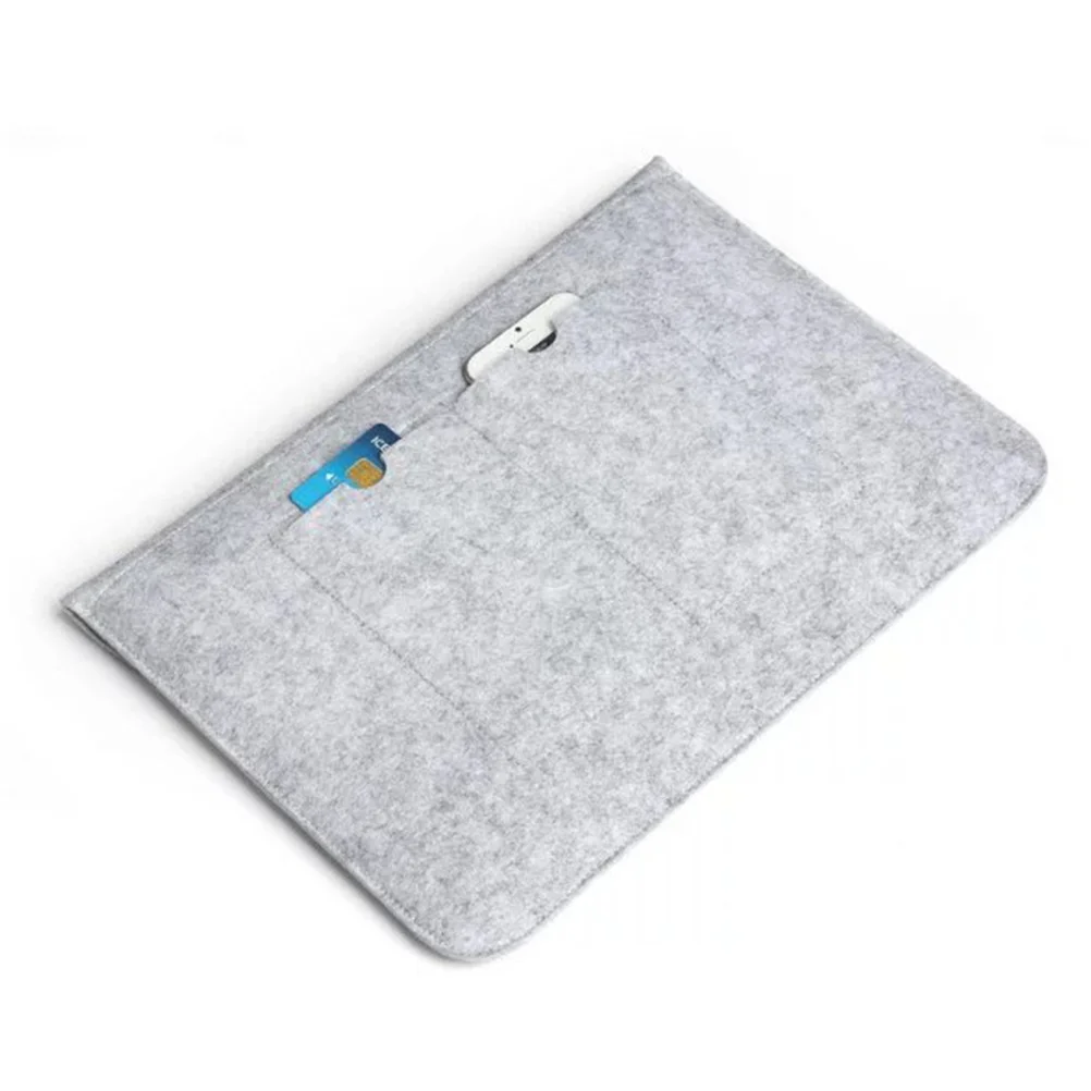 

1Pcs Felt Laptop Sleeve Compatible 11.6inch Light Grey Soft Lining Wear-Resistant Anti-Dust Computer Bag Laptop Bag