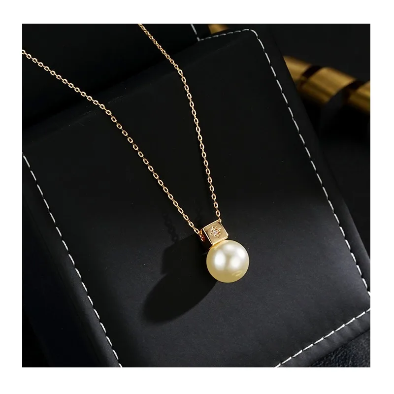 

Light Luxury Niche Design Single Bead Zircon Embellishment Pendant Daily Versatile High-end Necklace Sweater Chain