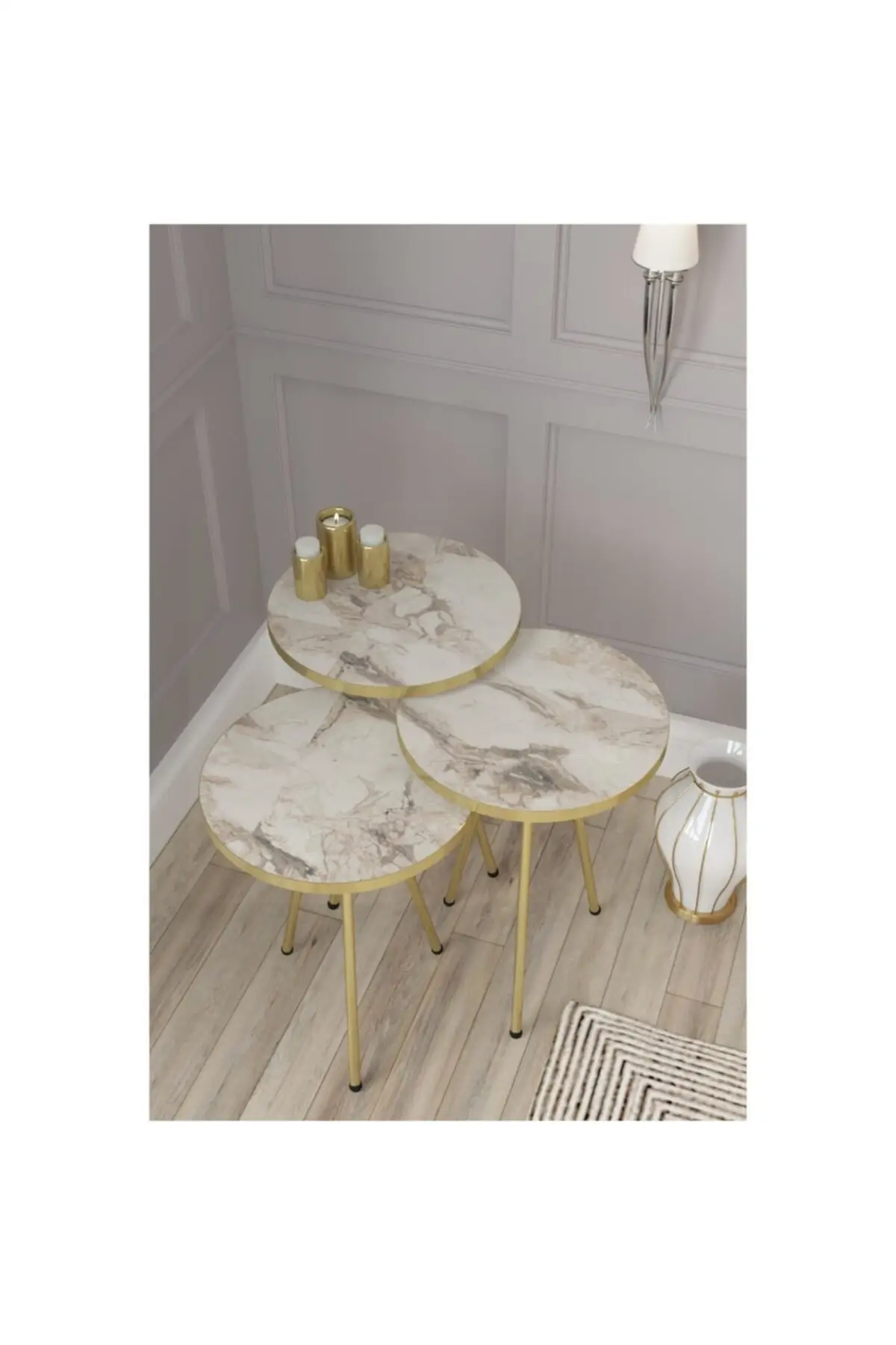 Modern Zigon Coffee Table 3 Pcs Nordic Gold Metal Toe At Mount Side Coffee Table Tea Coffee Service Table Round Living Room bedside Table