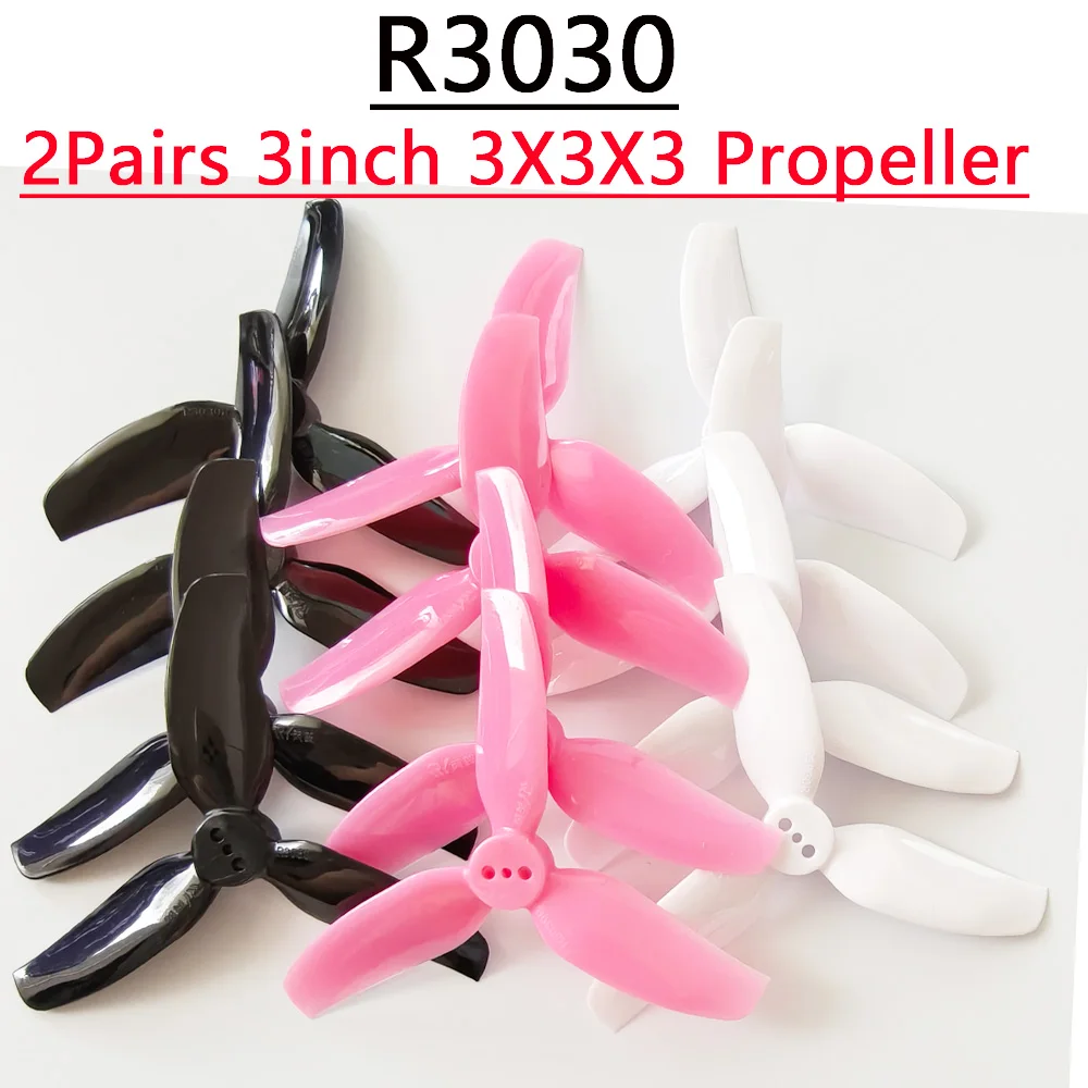 4 Pairs 3X3X3 3030 3-Blade PC 3inch Propeller T3X3X3 CW CCW for RC FPV Racing Freestyle Parts Accessories