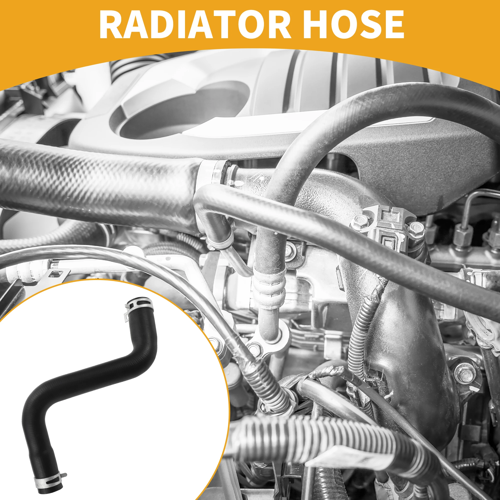 

Шланг радиатора UXCELL для Ford Mondeo 2000-2007 No.1S718286DG/1S718286DF Резина Черный