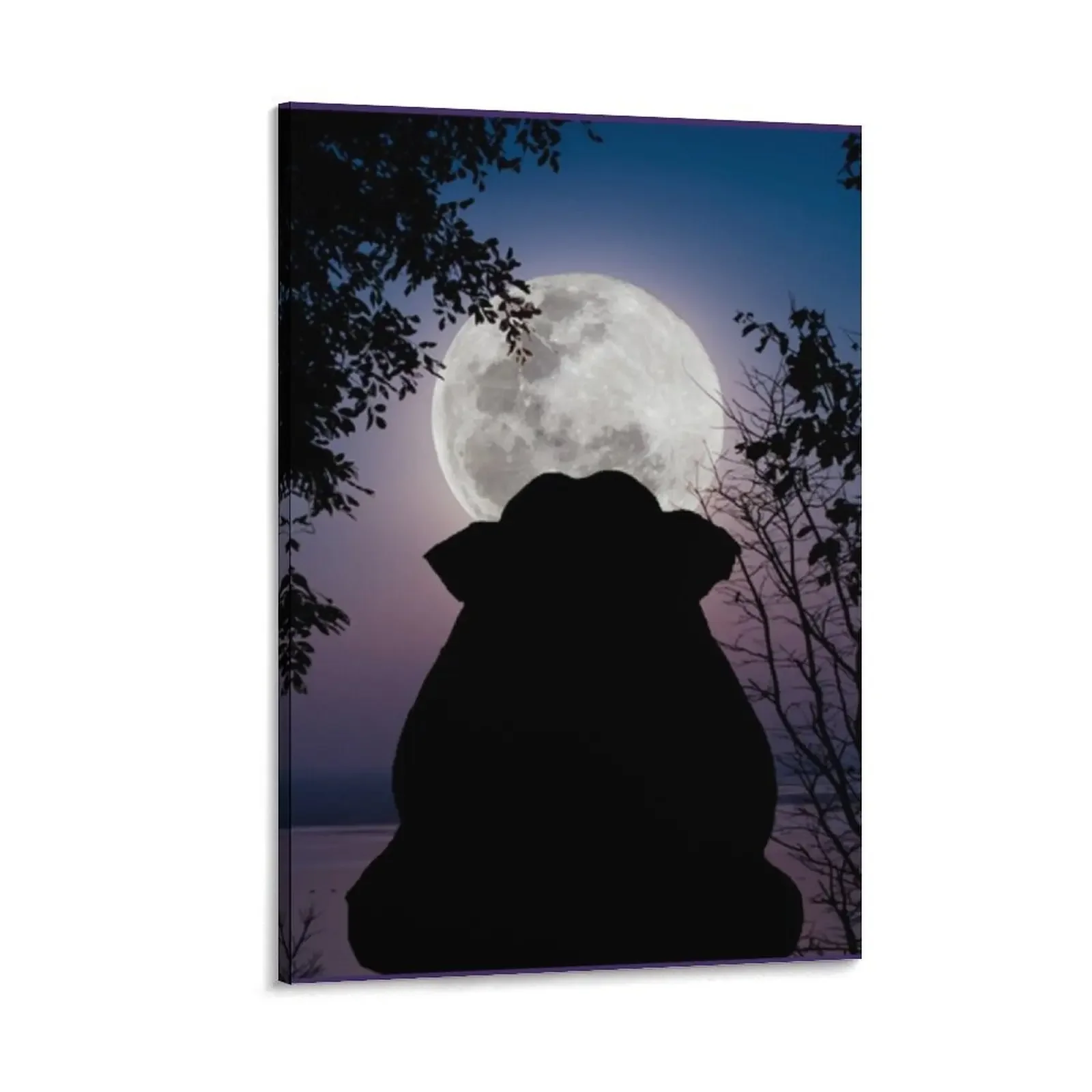 

NCIS elephant in the moonlight ORIGINAL Twilight meditation Canvas Painting Wall paintings anime poster house decoration