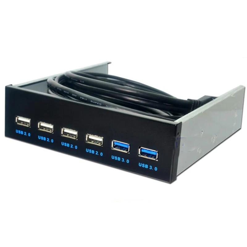 

Для настольного компьютера USB3.0 Оптический привод Передняя панель 5,25-дюймовый USB-концентратор 9PIN 19PIN на 4 порта USB2.0 + 2 порта USB 3.0