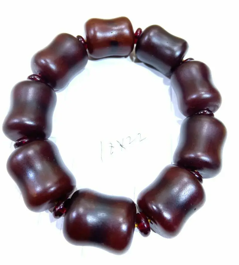 18x22mm Natural Old amber bracelet Fashionable honey wax+Certificate