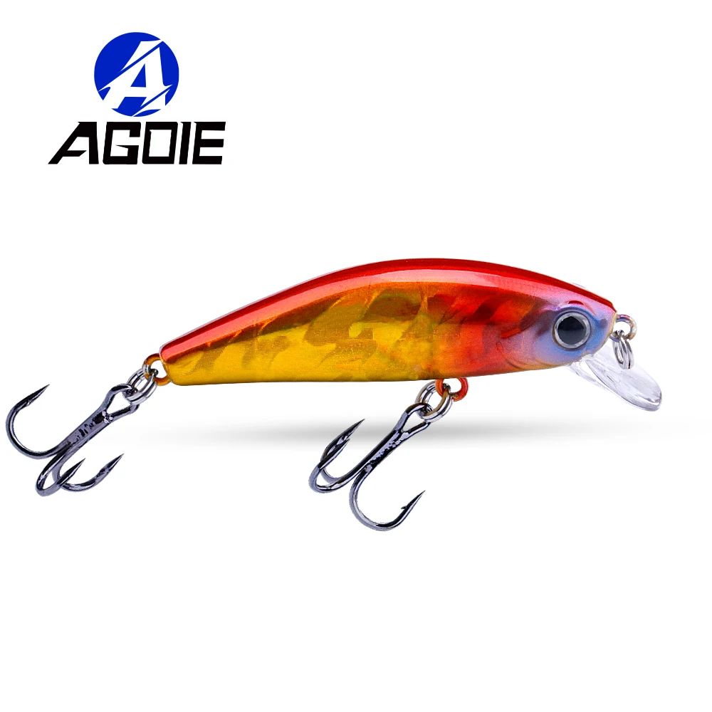 Agoie Small Sinking Minnow Lure Long Casting Fishing 55mm 6.5g Crankbait Artificial Bait Wobblers For Pike Bass Fishing Lures