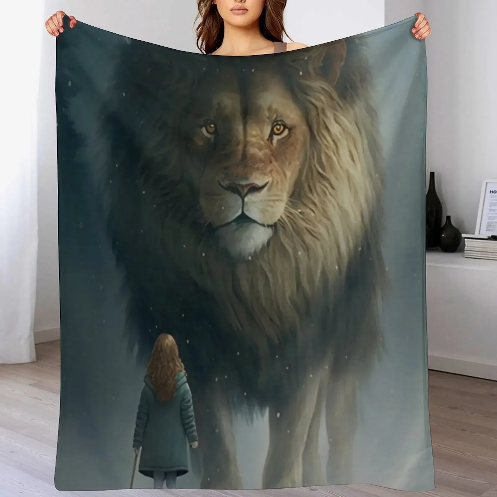 Lucy and Aslan Throw Blanket Thin Blankets For Sofas Soft Beds Custom Blankets