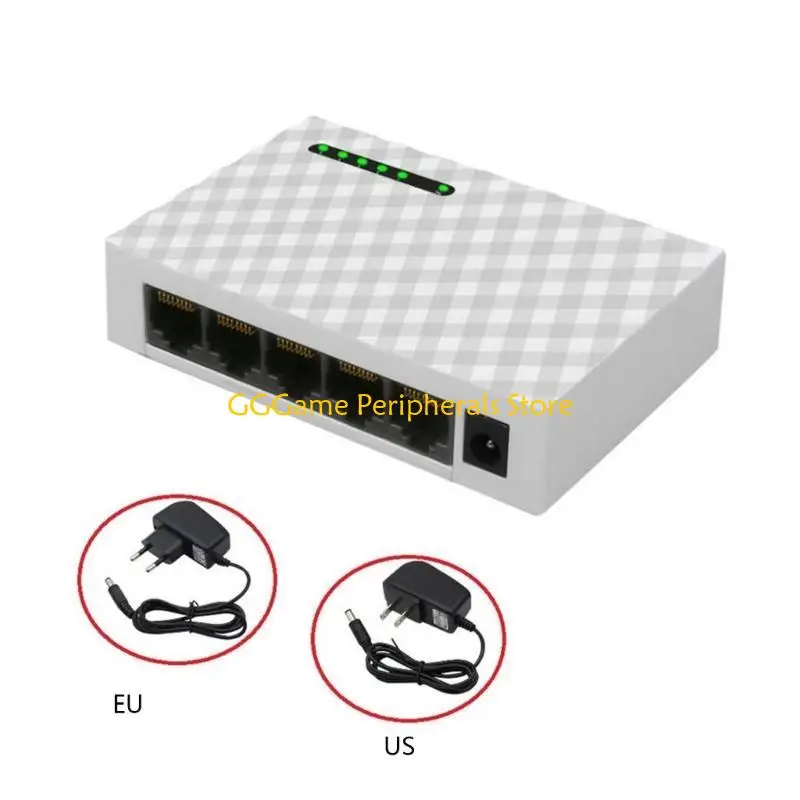 U55B 5-Port سطح المكتب-جيجابت جهاز سويتش للشبكات 1000Mbps محول إيثرنت محول سريع RJ45 إيثرنت الجلاد LAN التبديل HUB
