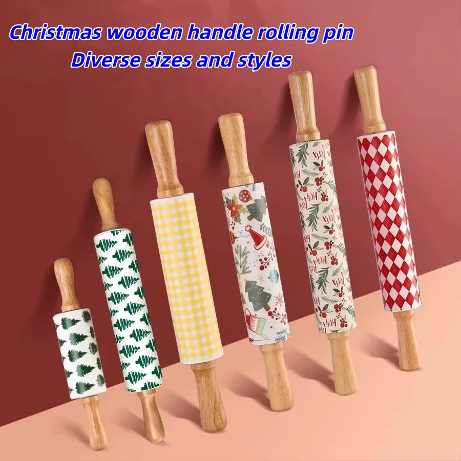 Professional Pottery DIY Clay Craft Tool Wooden Texture Mud Rolling Supplies Embossed Rod Flower Pattern Mud Roller