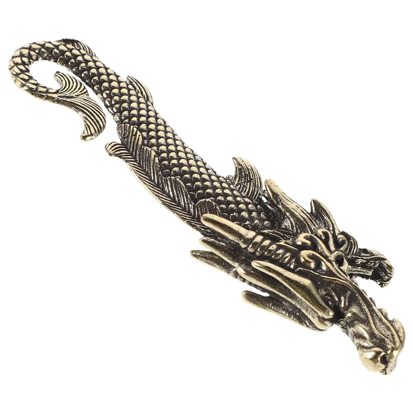 

Brass Dragon Bottle Opener Dark Brown Animal Cap Accessories Soda Beer Opening Tools Pub Decorative Retro Keychain