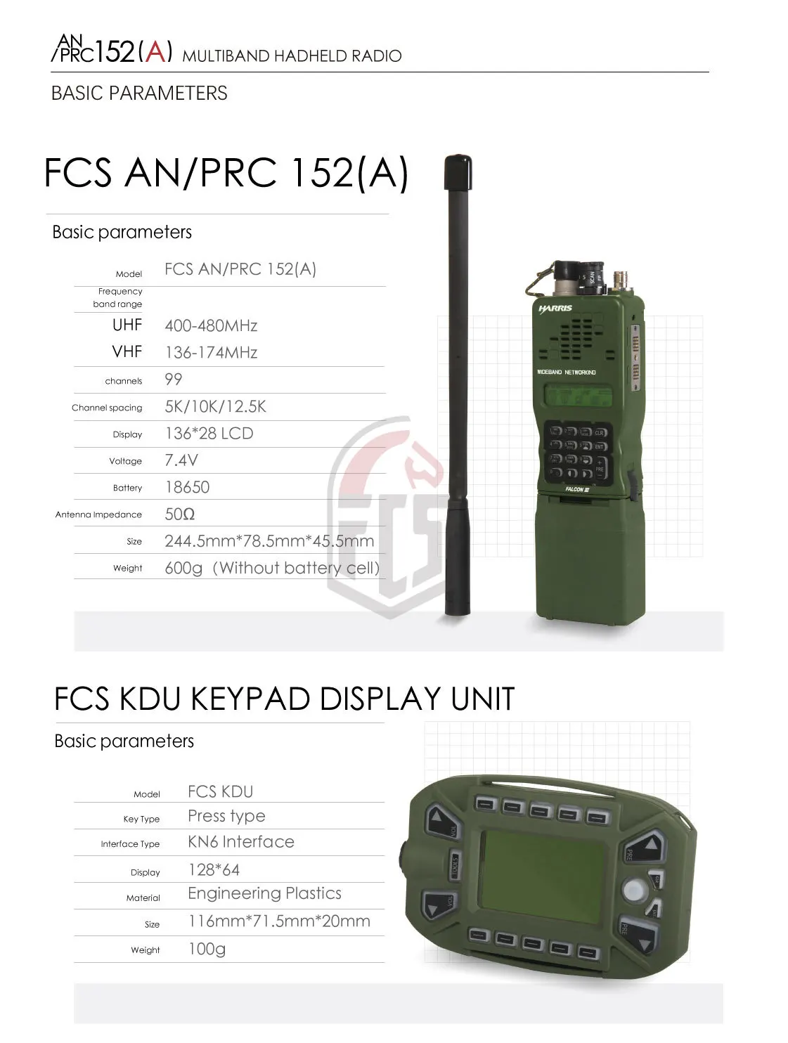 Port GPS) 15 W TCA PRC-152 radio multibande aluminium coque