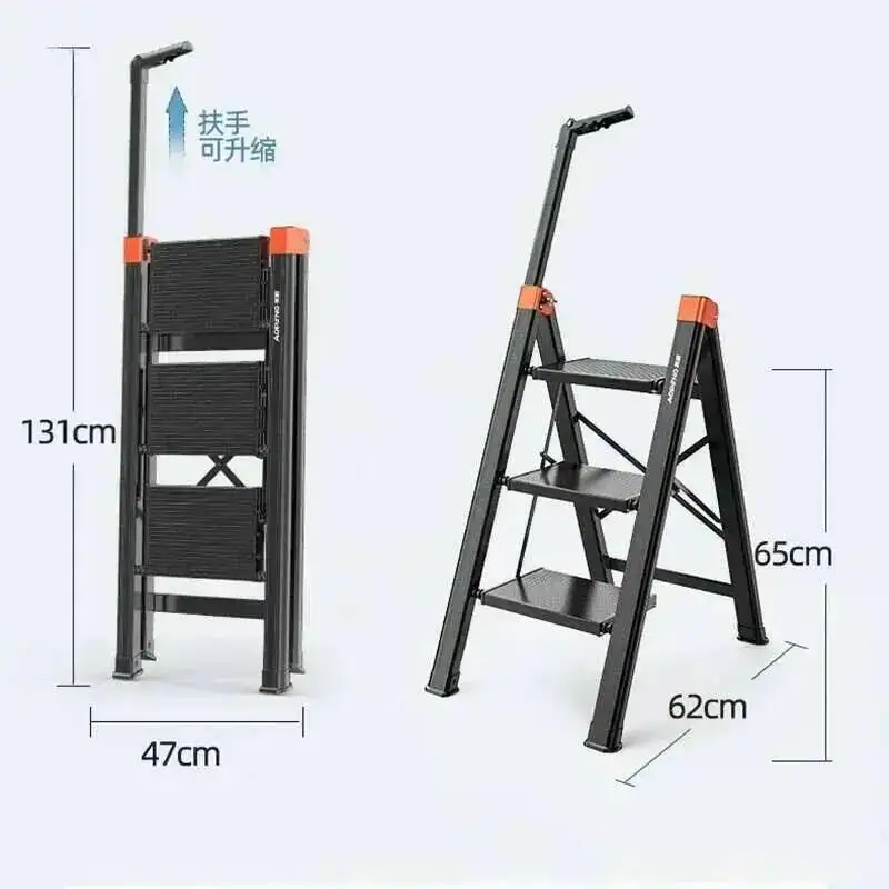 

Aluminium Multifunctional Simple Folding Ladders Step Ladders Thickened Telescopic Step Stools Kitchen Step Stool Home Furniture