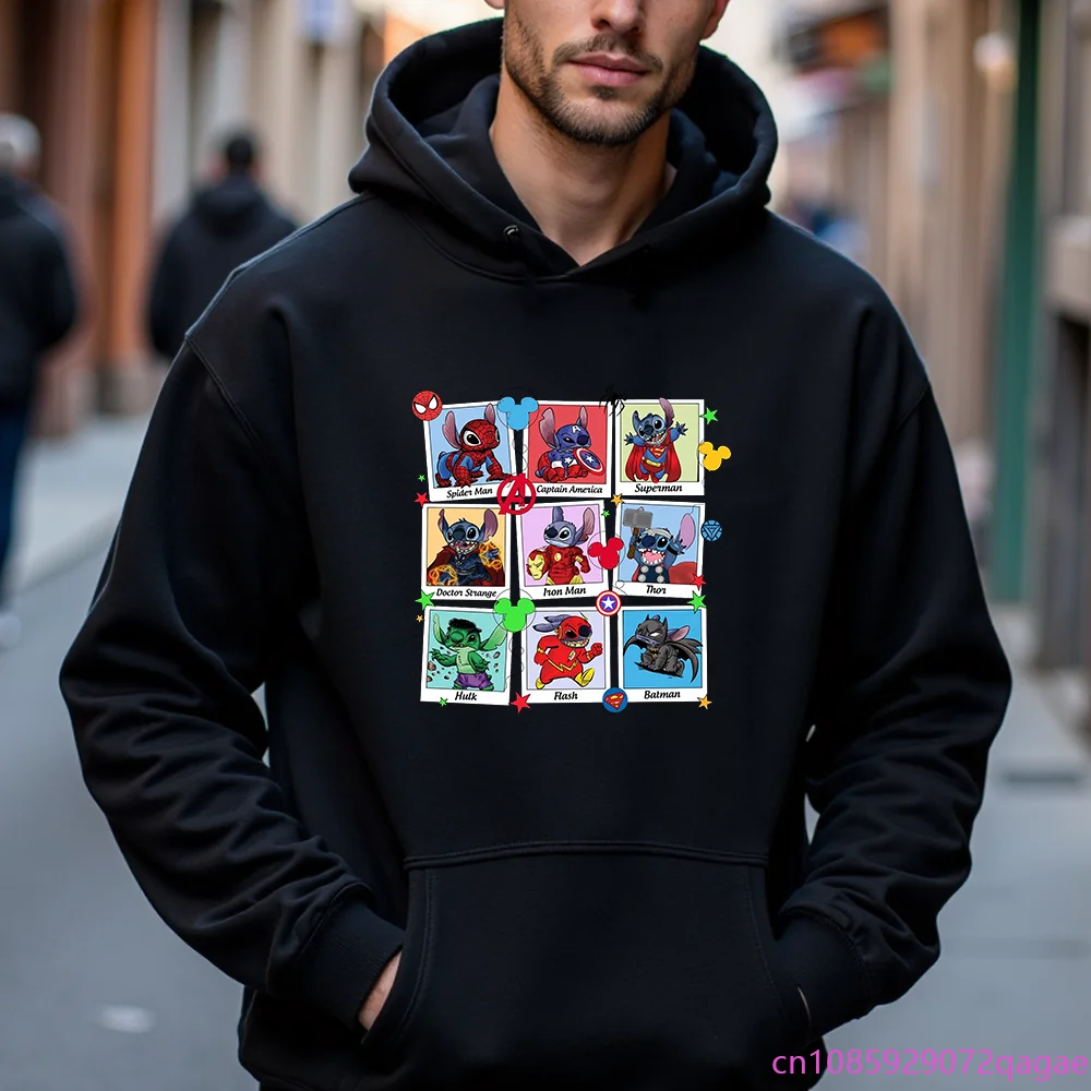 

Funny Stitch Avengers Print Hoodie Men's Outdoor Street Cool Sweatshirt Top