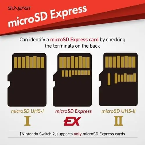 512GB microSD Express Card, Up to 890MB/s Read, Compatible with Nintendo Switch 2, High-Speed for Gaming and 4K Video