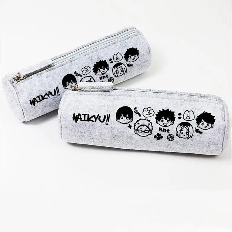 

Haikyuu Anime Peripherals Q-Version Pencil Case Cartoon Student Desktop Storage Bag Kawaii Cosmetic Storage Bag Birthday Gift