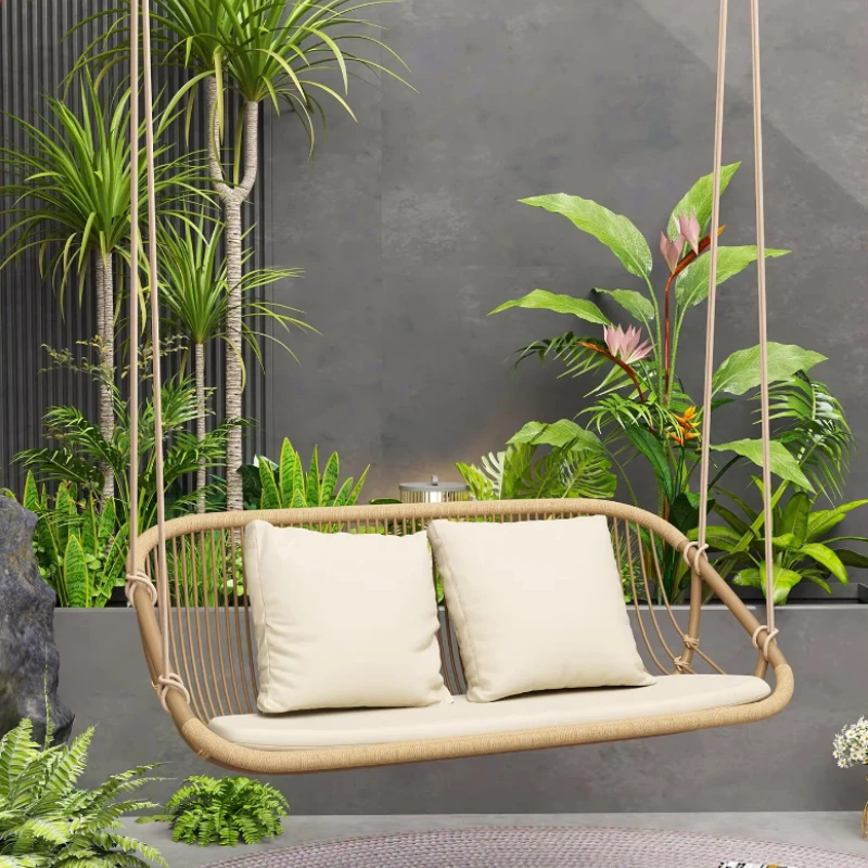 

Balcony Household Patio Swings Mdoern Simple European Retro Style Patio Swings Outdoor Furniture Tarian Luar Ruangan YS40CC