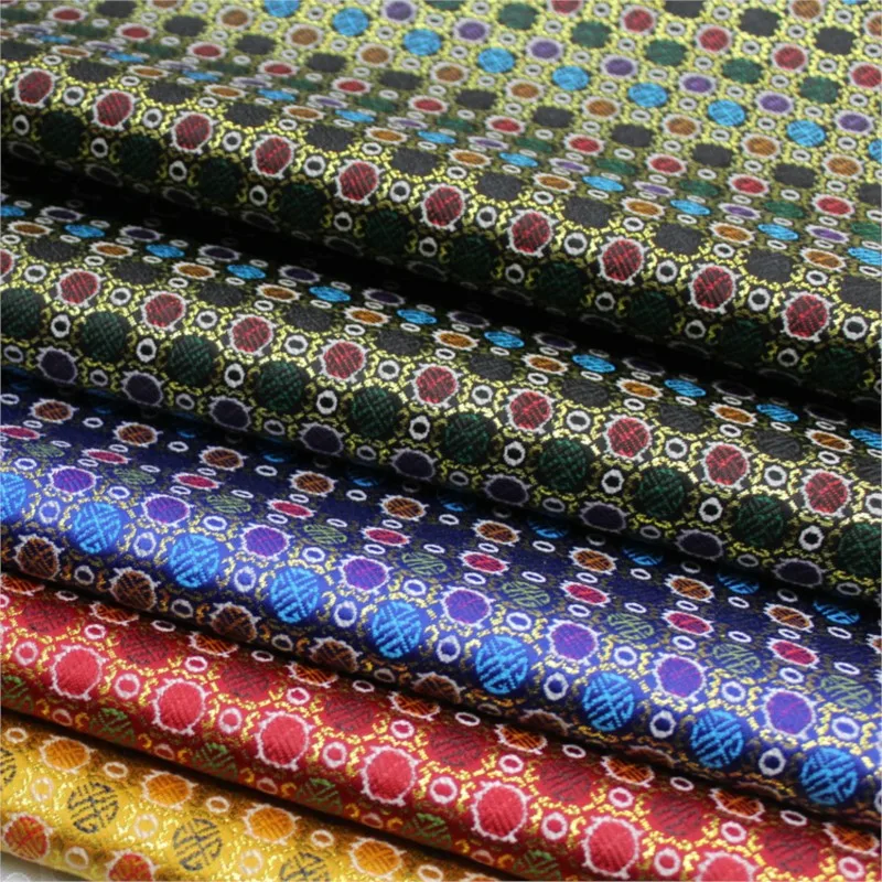 النمط الصيني للفيلم والتلفزيون الأسرة الدانتيل الديكور الذهب والفضة موضوع الجاكار الديباج نسيج الحرير #4