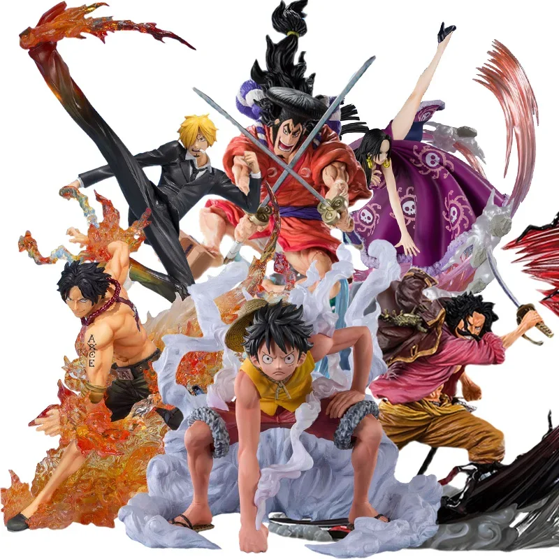 Figura de ONE PIECE de 4 emperadores, caja ciega de Anime, caja misteriosa, Shanks, Teach, Luffy, Buggy, Zoro, la mejor caja sorpresa