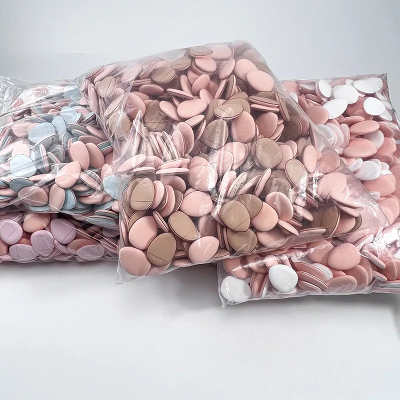 100 pçs/lote mini dedo puff fundação pequena almofada de ar em pó esponja rosto corretivo bb creme aplicador ferramentas maquiagem atacado
