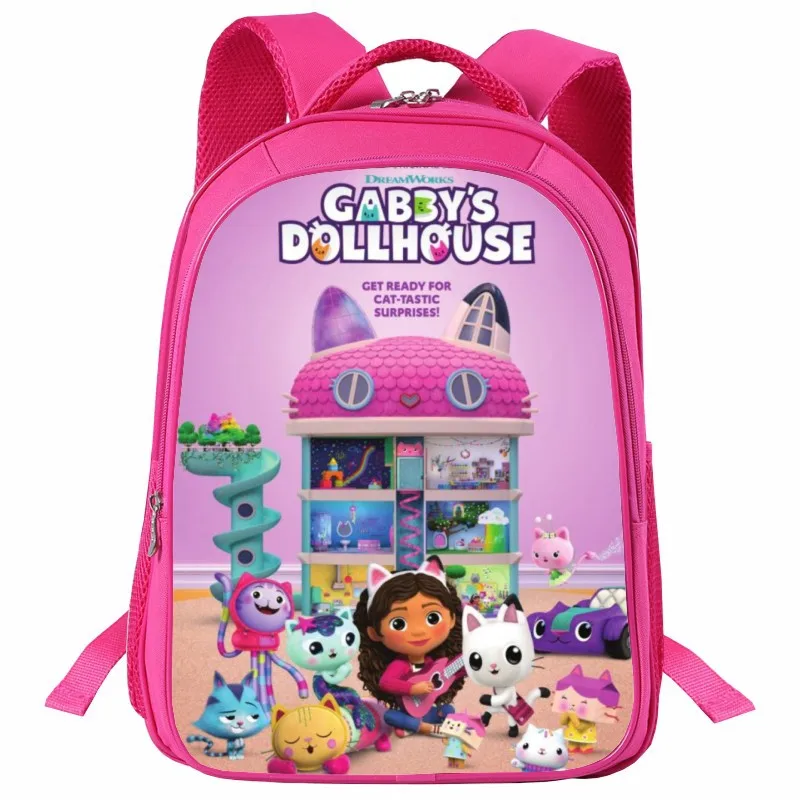 New Printed Gaby Doll Schoolbag Cartoon Cute Gabby\'s Dollhouse Backpack for Students