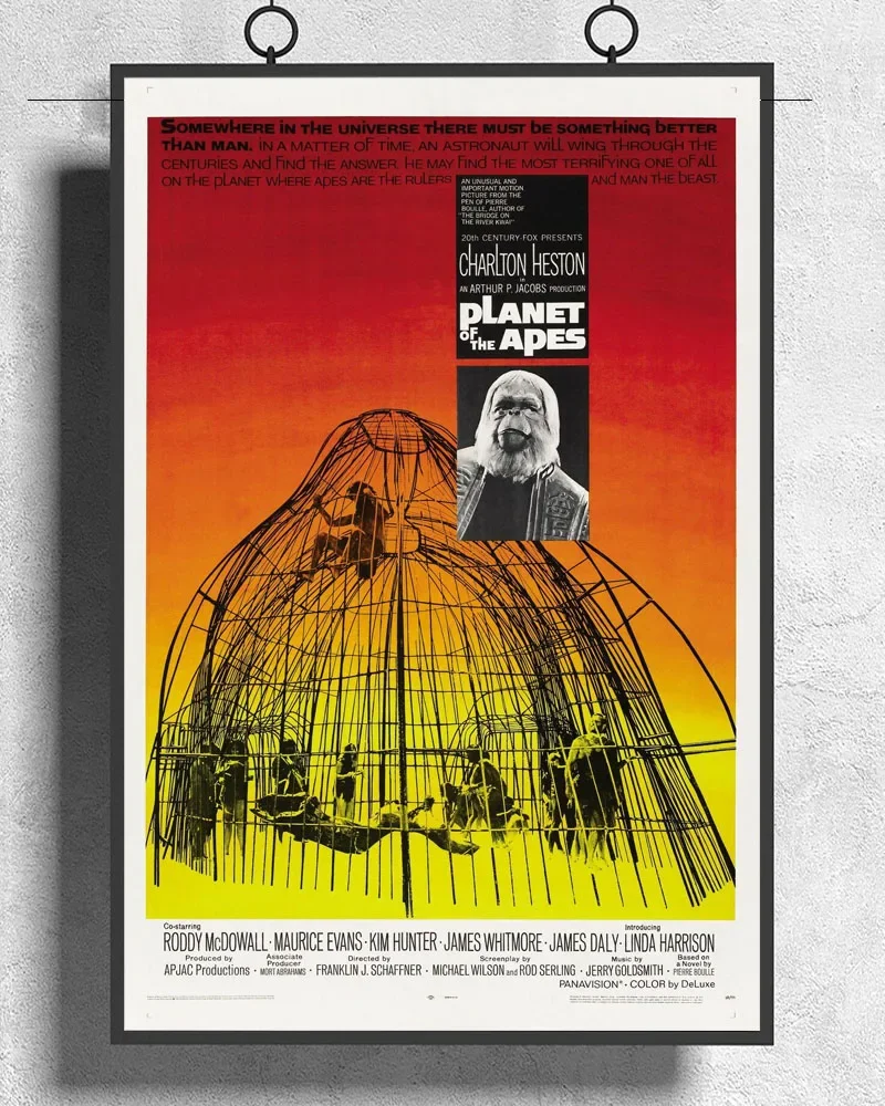 L177 PLANET OF THE APES Movie Rare Charlton Heston  Silk Fabric Poster Art Decor Indoor Painting Gift